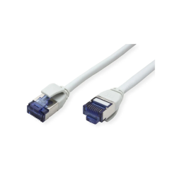 ROLINE PatchCord S/FTP C6A, grey, 7m UltraShort Connector, LSOH, tangle free