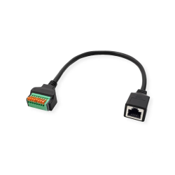 ROLINE CableAdapter RJ45 F - 8Pin Push Terminal Block