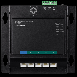 Trendnet 5-Port Industrial Gigabit PoE+ Wall-Mounted Front Access Switch