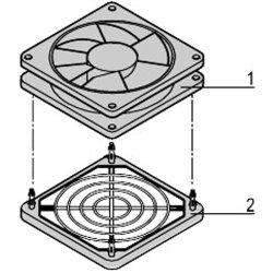 SCHROFF Fan for Fan Top Cover, Heigth 25 mm