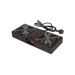 ROLINE Fan unit with 2 fans for 19" Wall Cabinet black
