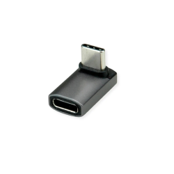 ROLINE USB4 40G Type C M ANGLE/F Adapter, Silver Grey ALU.