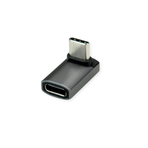 ROLINE USB4 40G Type C M ANGLE/F Adapter, Silver Grey ALU.