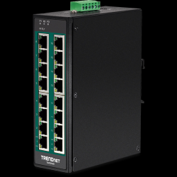 Trendnet 16-Port Hardened Industrial Gigabit PoE+ DIN-Rail Switch