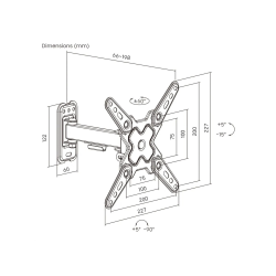 VALUE Basic TV Wall Mount, 2 J., <20kg, VESA200x200, < 109,2cm