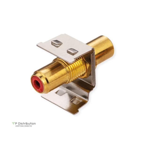 ROLINE RCA Keystone Coupler, Metal, red