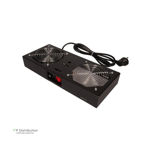 ROLINE Fan unit with 1 fan for 19" Wall Cabinet black