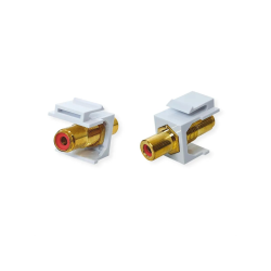 VALUE RCA Keystone Coupler, Plastic, red