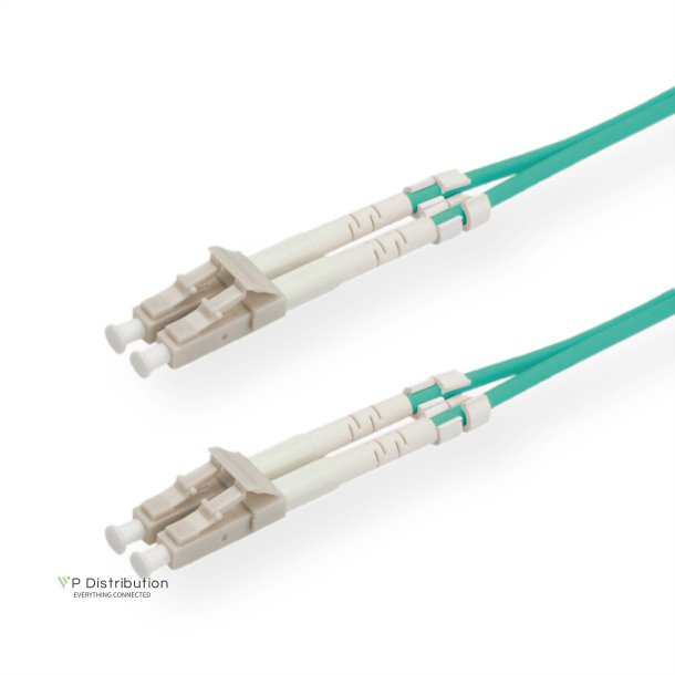 ROLINE FO Jumper Cable 50/125&micro;m OM3, LC/LC, Low-Loss-Connector, turquoise, 2 m