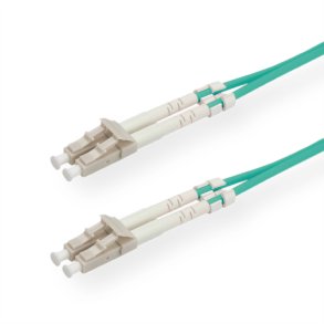 ROLINE FO Jumper Cable 50/125µm OM3, LC/LC, Low-Loss-Connector, turquoise, 20 m