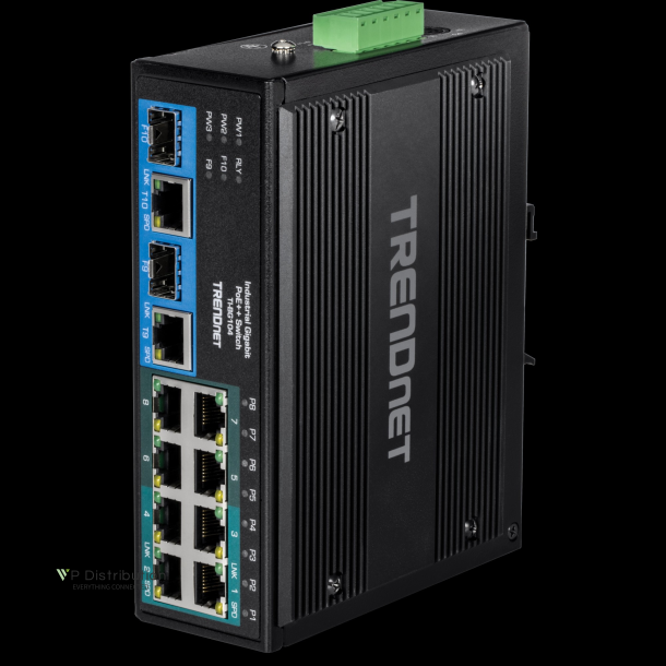 Trendnet 10-Port Industrial Gigabit PoE++ DIN-Rail Switch