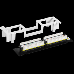 Trendnet 12-Port Cat6 Unshielded Wall Mount Patch Panel with Included 89D Bracket