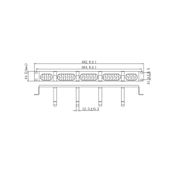 VALUE 19" 1U Rack Wiring Mng. W/4 G-Type Metal Bracket+Brush
