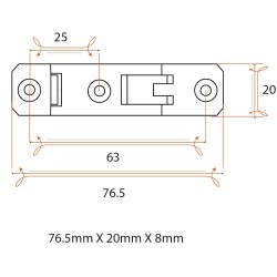 Brainboxes Spring Loaded DIN Rail Mount 20mm Width