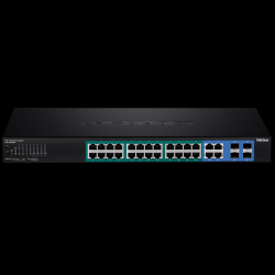 Trendnet 28-port Gigabit Web Smart POE+ Switch w/ 4 SFP slots (24 PoE/PoE+, 4SFP) (185W)