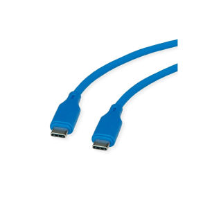 ROLINE USB 2.0 Silicon Cable, C-C, M/M, 60W, 1m, BLUE