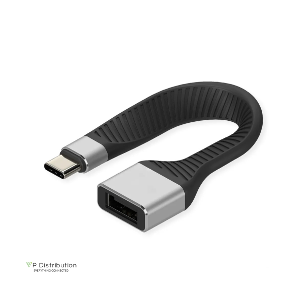 ROLINE USB3.2 Gen2 Flex. Cableadapter , C-A, M/F, 12cm