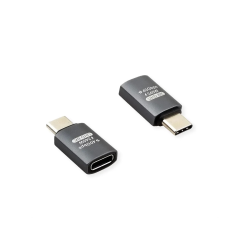 ROLINE USB4 40G Type C M/F Adapter Silver Grey ALU.