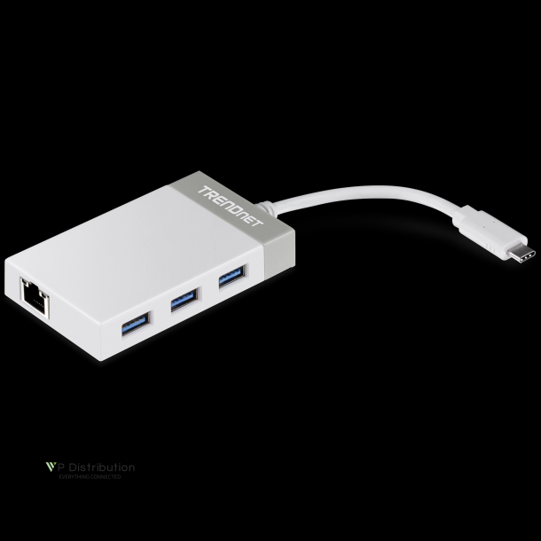 Trendnet USB-C to Gigabit Ethernet Adapter + USB Hub