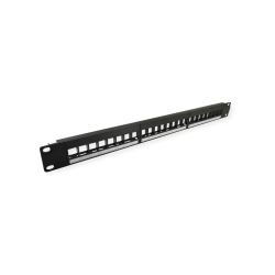 VALUE 19" 1U 24x Port Blank Patch Panel, 3-Piece Type