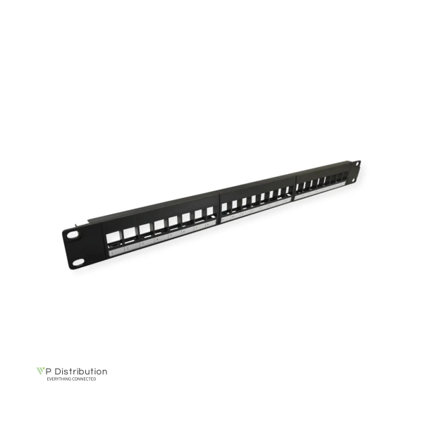 VALUE 19" 1U 24x Port Blank Patch Panel, 3-Piece Type