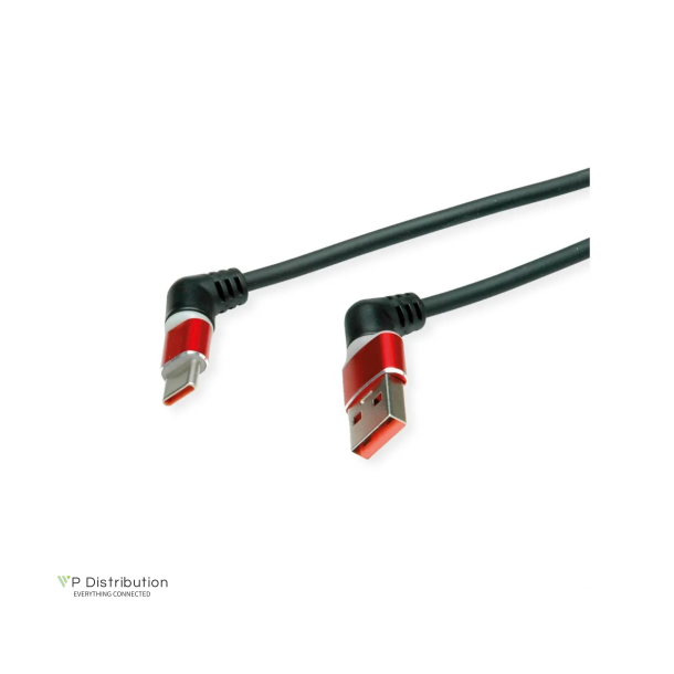 ROLINE USB2.0 360� Rotation Cable, A-C, M/M, 60W, 1m