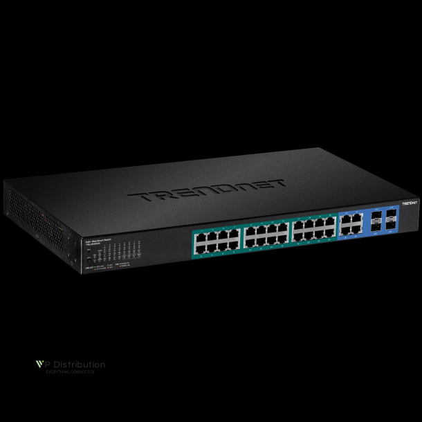Trendnet 28-port Gigabit Web Smart POE+ Switch w/ 4 SFP slots (24 PoE/PoE+, 4SFP) (185W)
