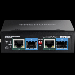 Trendnet 2-Port Industrial SFP to Gigabit PoE++ Media Converter