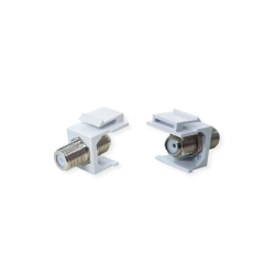 VALUE F-Type Keystone Coupler, Plastic, Nickel plate
