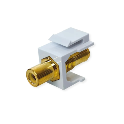 VALUE RCA Keystone Coupler, Plastic, yellow