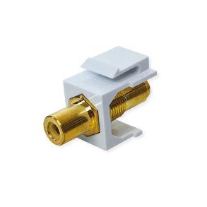 VALUE RCA Keystone Coupler, Plastic, yellow