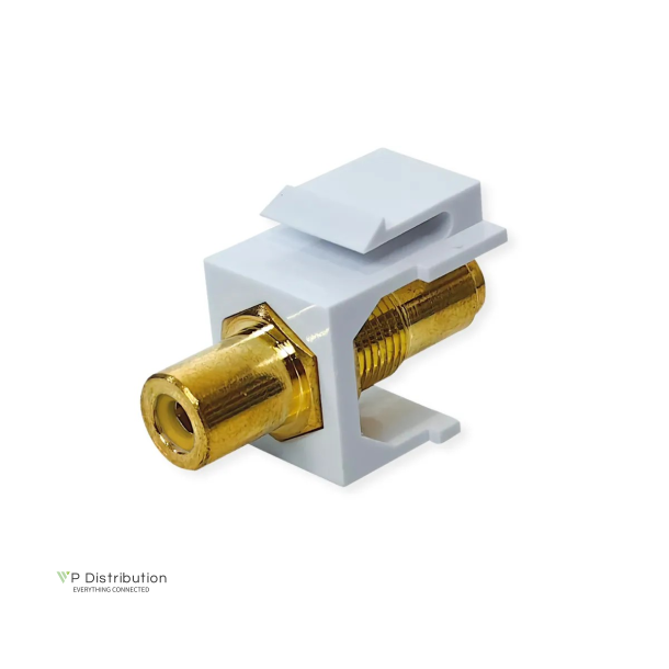 VALUE RCA Keystone Coupler, Plastic, yellow