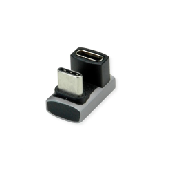 ROLINE USB4 40G Type C M/F 360 ANGLE Adapter, Silver Grey ALU.