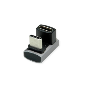 ROLINE USB4 40G Type C M/F 360 ANGLE Adapter, Silver Grey ALU.