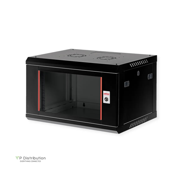 ROLINE 19" Wall Cabinet Basic Plus 6 U 600x450 BxT black