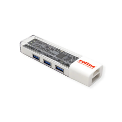 ROLINE USB3.2 Gen1 Hub 4x USB-A Ports, USB A+C Cable