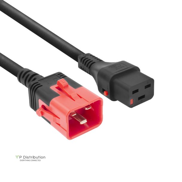 ACT Powercord C19 IEC Lock - C20 IEC Lock Dual Locking black 2 m, PC3636