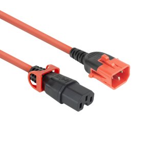 ACT Powercord C14 IEC Lock+ Dual Locking - C15 IEC Lock+ red 3 m, PC3877