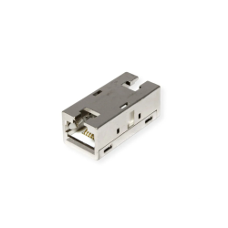 ROLINE In-line Coupler RJ45 Cat.6A Shielded, Metal Housing