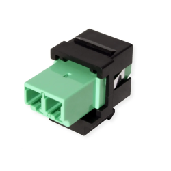 ROLINE Keystone Adapter W/LC DUPLEX, Black+Green
