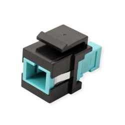 ROLINE Keystone Adapter W/SC SIMPLEX, Black+AQUA