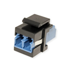ROLINE Keystone Adapter W/LC DUPLEX, Black+BLUE