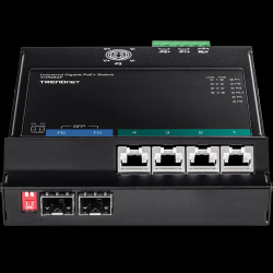 Trendnet 6-Port Industrial Gigabit PoE+ Wall-Mounted Front Access Switch
