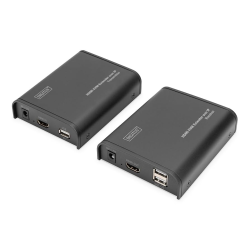 HDMI IP KVM Extender Set, 4K/60Hz 120/200 m, One-to-Many, CAT, Black