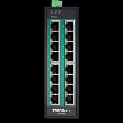 Trendnet 16-Port Hardened Industrial Gigabit PoE+ DIN-Rail Switch