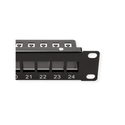 VALUE 19" 1U 24x Port Blank Patch Panel, One-Piece Type
