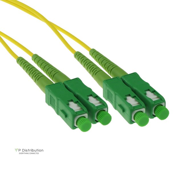 ACT 1 meter LSZH Singlemode 9/125 OS2 fiber patch cable duplex with SC/APC connectors