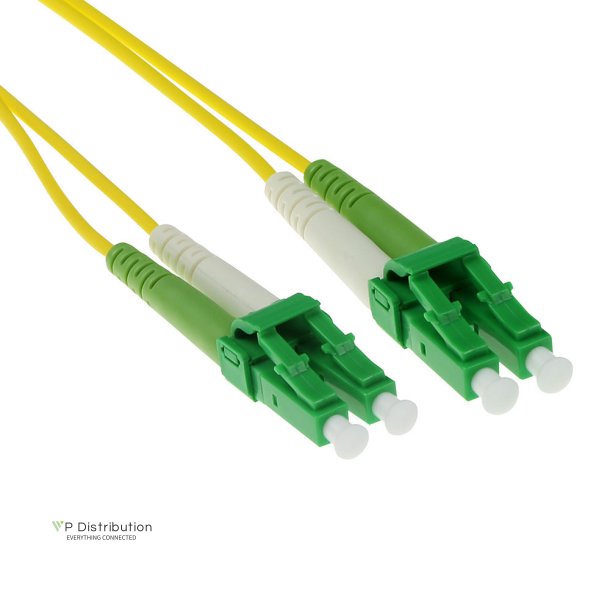 ACT 10 meter LSZH Singlemode 9/125 OS2 fiber patch cable duplex with LC/APC8 connectors