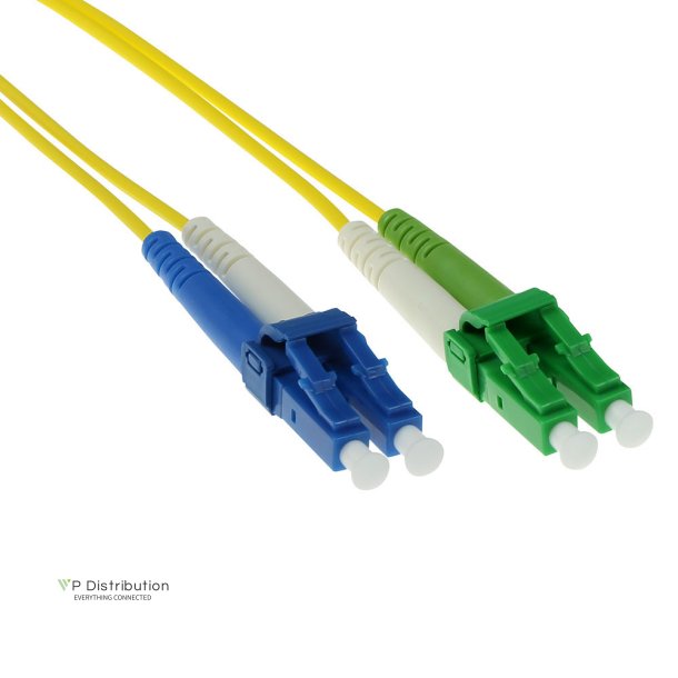 ACT 10 meter LSZH Singlemode 9/125 OS2 fiber patch cable duplex with LC/APC and LC/UPC connectors