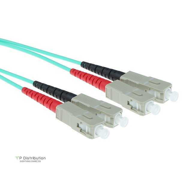 ACT 0.5 meter LSZH Multimode 50/125 OM3 fiber patch cable duplex with SC connectors